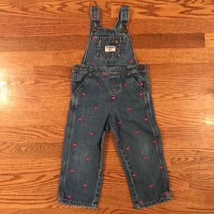 OshKosh B’gosh pink heart overalls